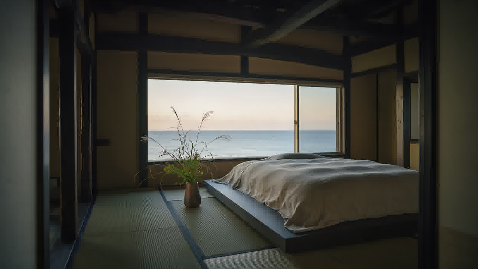 Bedroom with a view of the sea