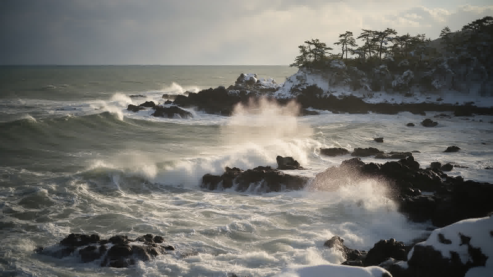 Winter waves on the Sotokaifu outer coast